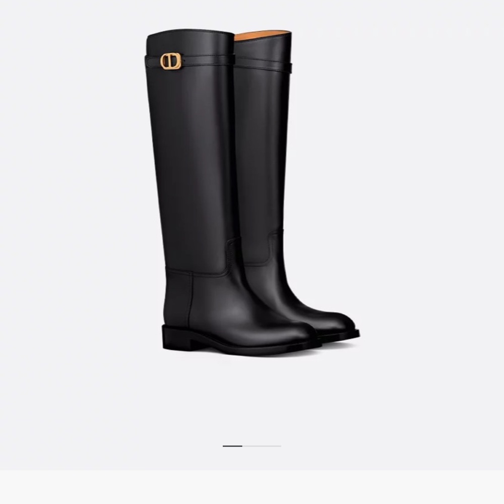 Christian Dior Empreinte Boot Black Calfskin Leather
Size 37.5